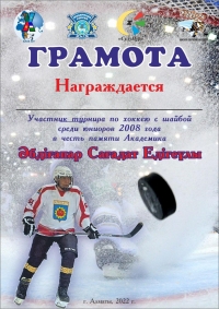Хоккейные турниры в память о Сагадате Едигеновиче Абдигаппар